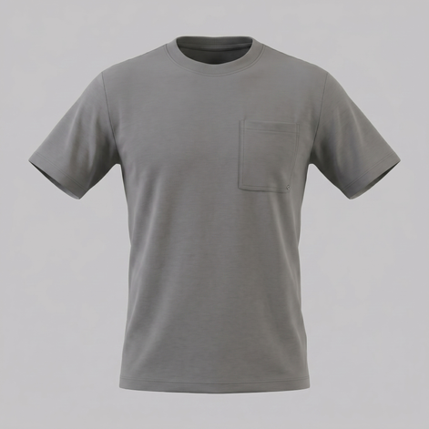 Herren Lockeres T-Shirt Mit Brusttasche