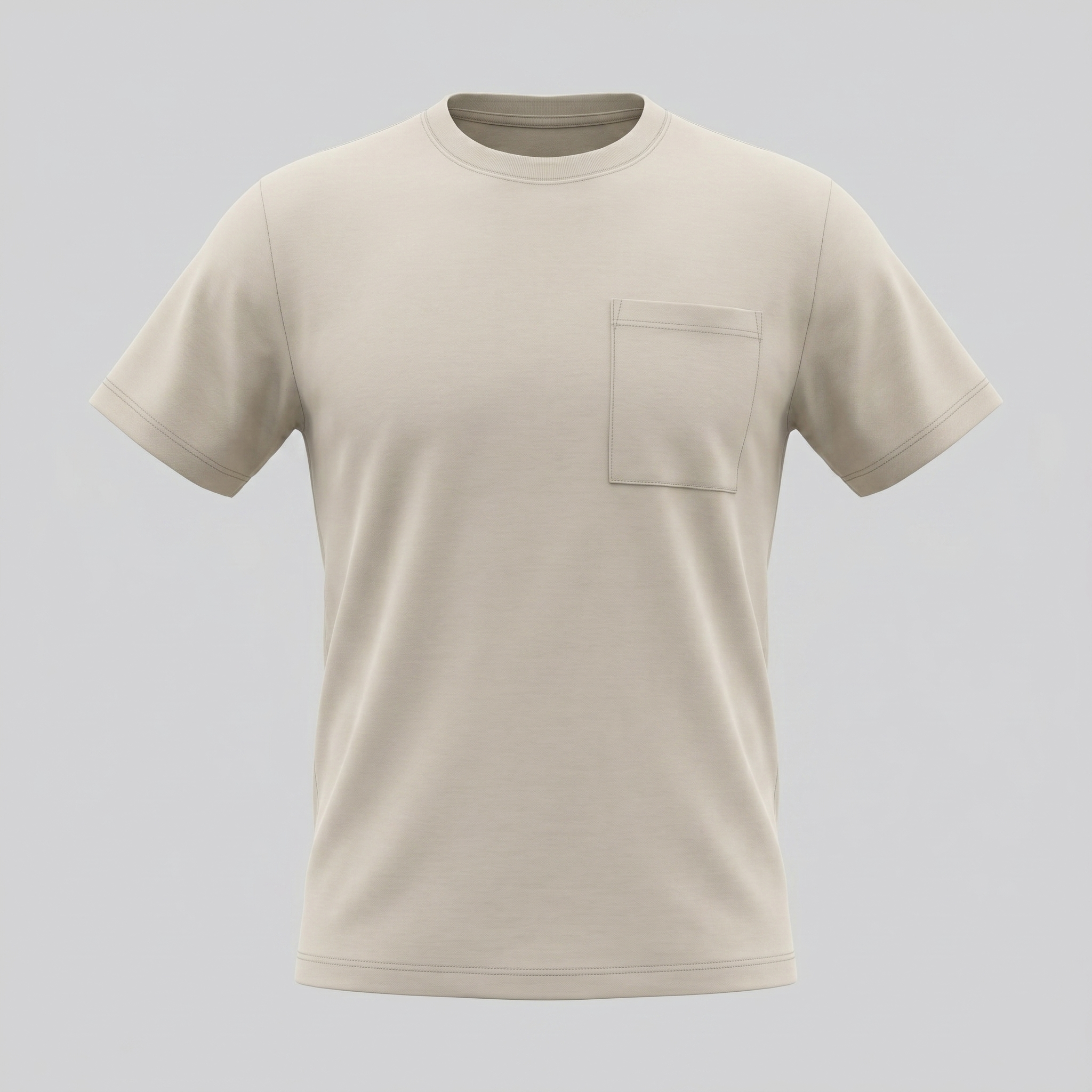 Herren Lockeres T-Shirt Mit Brusttasche