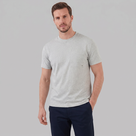 Herren Lockeres T-Shirt Mit Brusttasche
