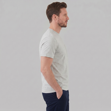 Herren Lockeres T-Shirt Mit Brusttasche