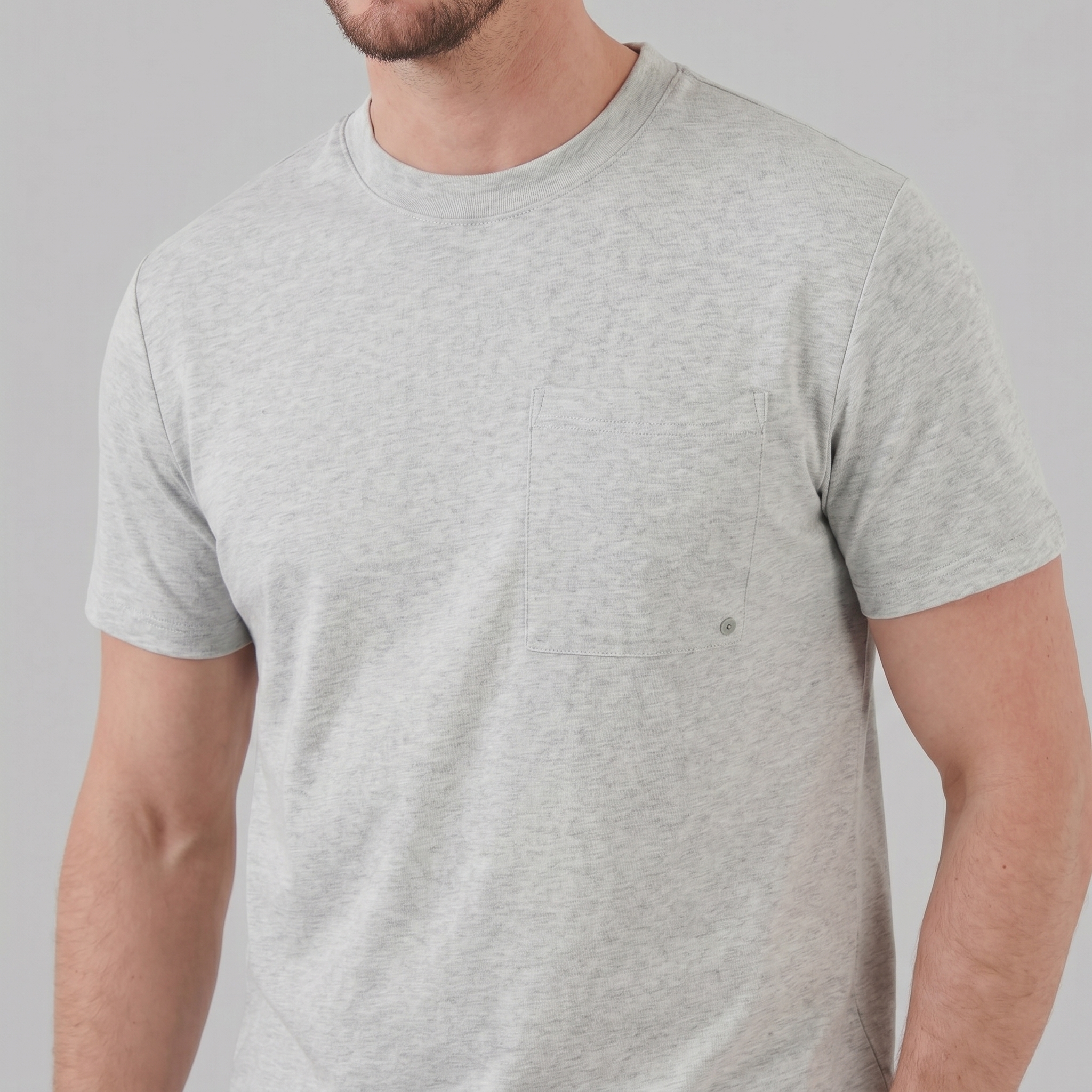 Herren Lockeres T-Shirt Mit Brusttasche