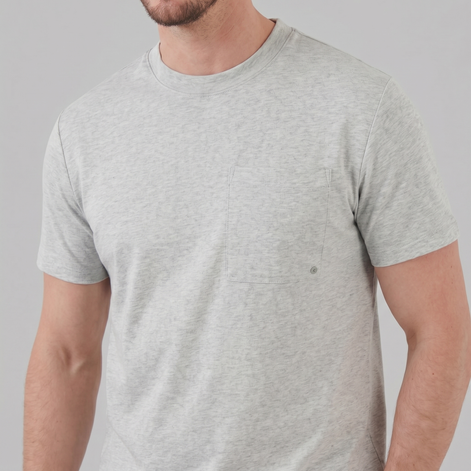 Herren Lockeres T-Shirt Mit Brusttasche