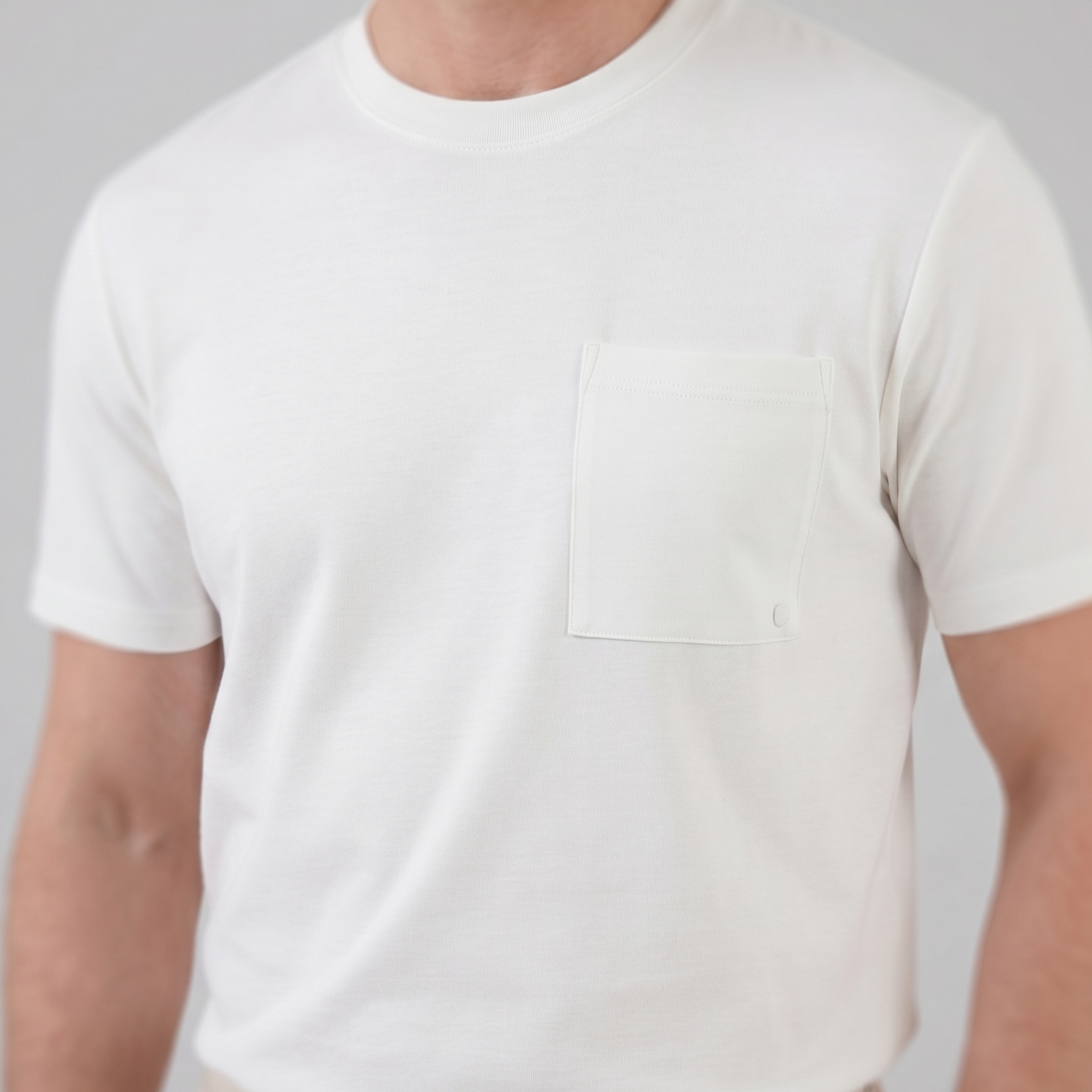 Herren Lockeres T-Shirt Mit Brusttasche