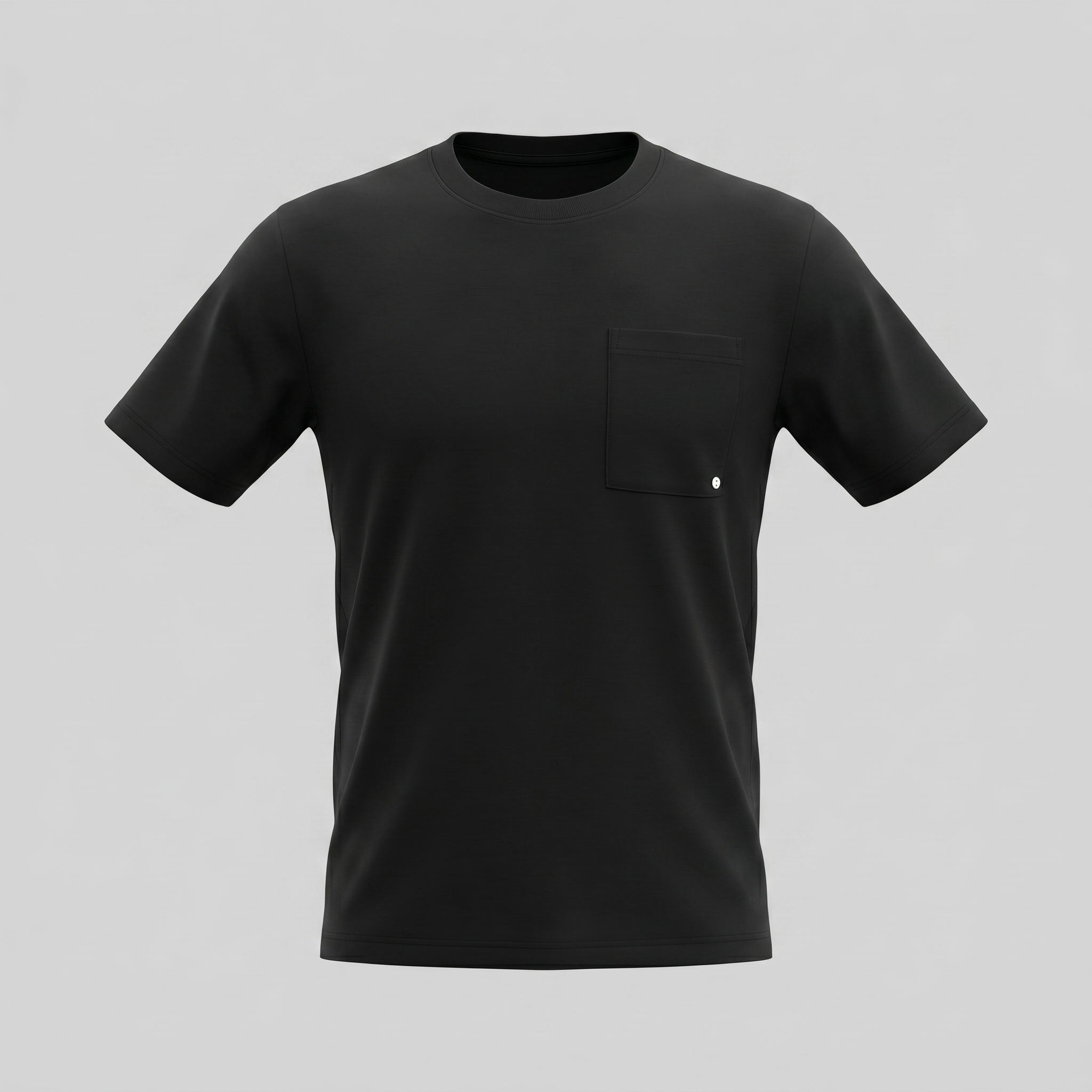 Herren Lockeres T-Shirt Mit Brusttasche