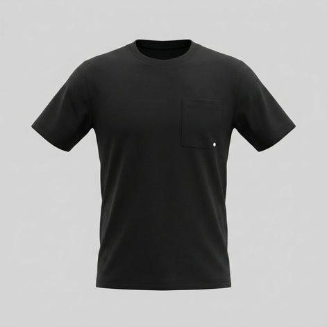Herren Lockeres T-Shirt Mit Brusttasche