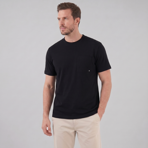 Herren Lockeres T-Shirt Mit Brusttasche