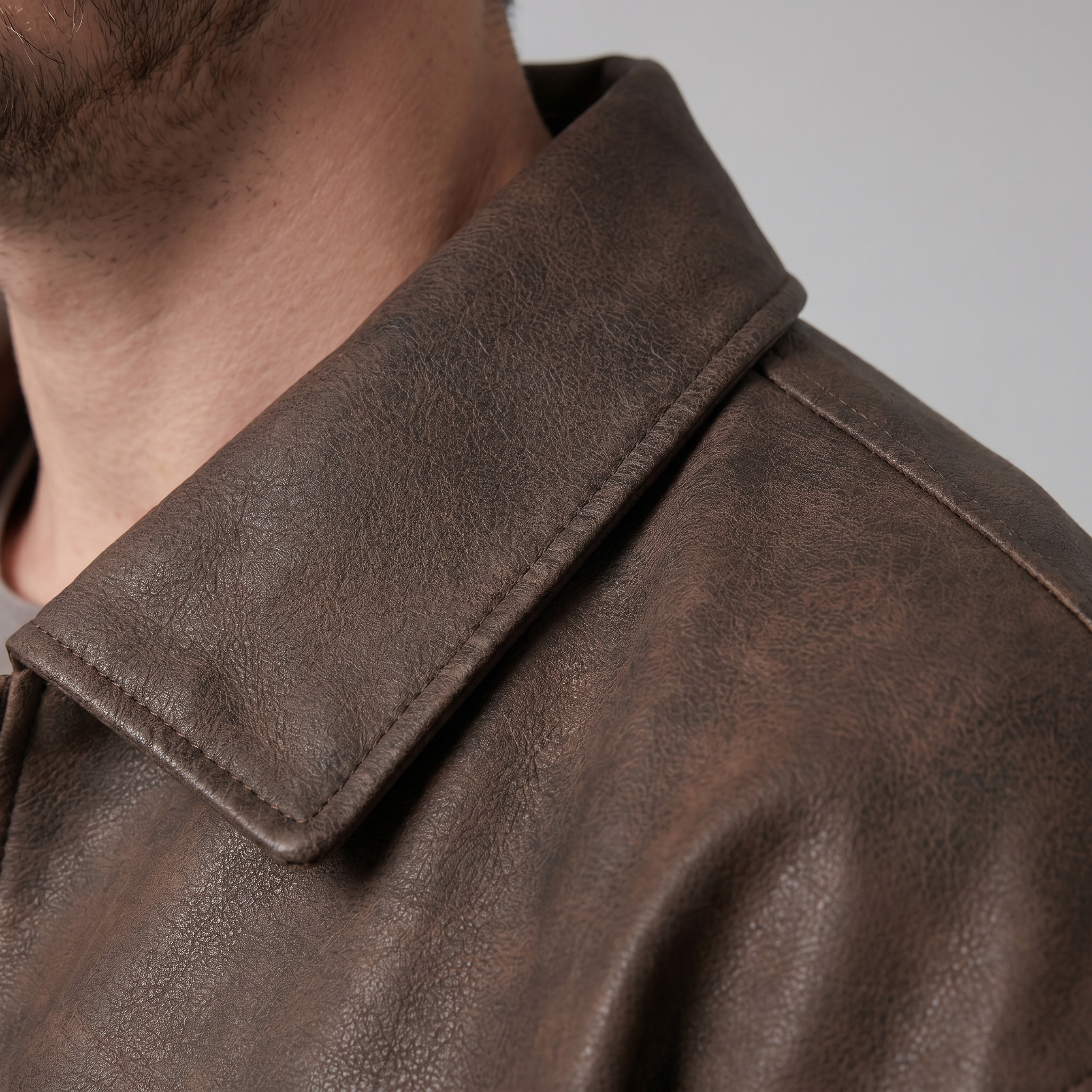 Herren Lockere Passform Kragenjacke