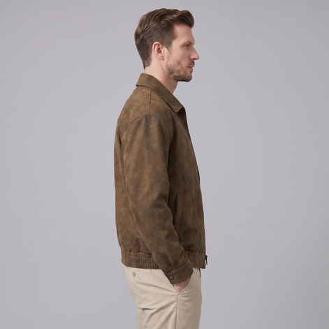 Herren Lockere Passform Kragenjacke