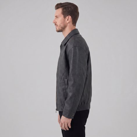 Herren Lockere Passform Kragenjacke