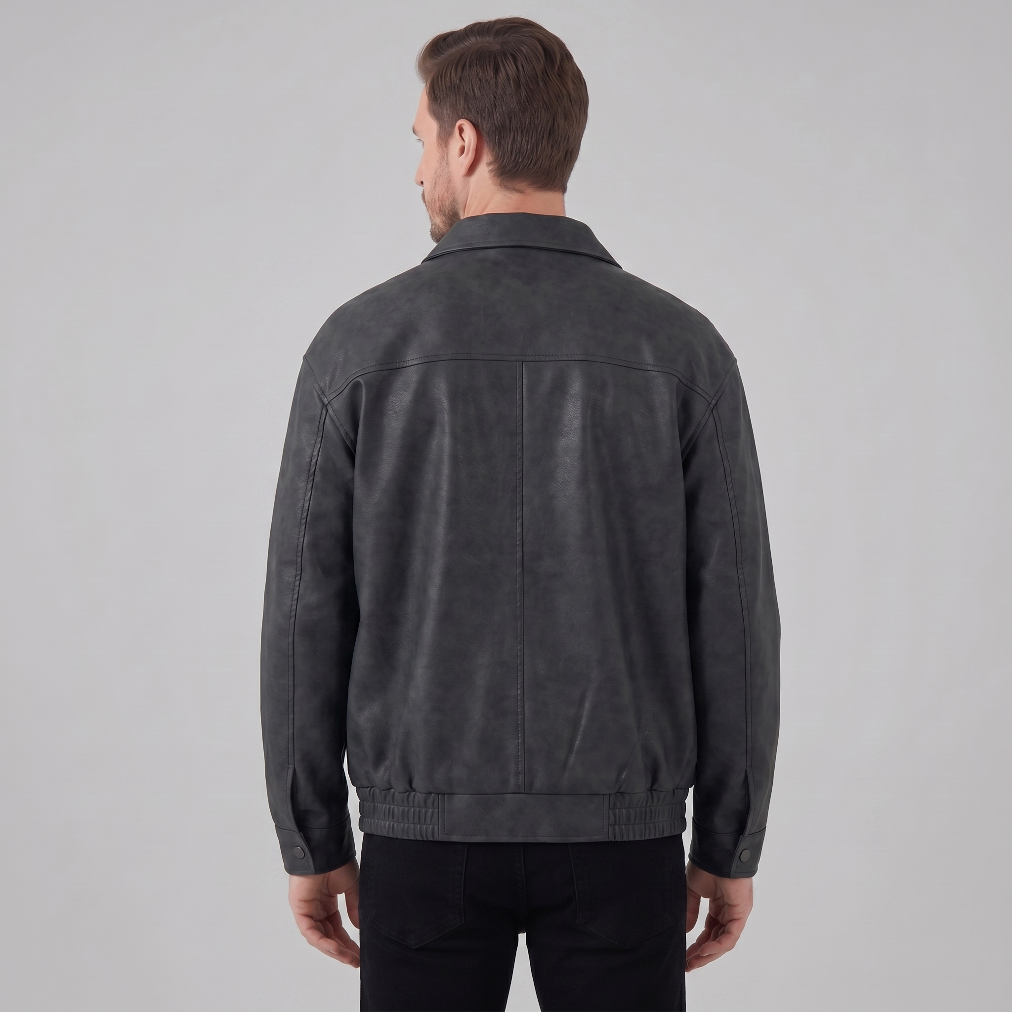 Herren Lockere Passform Kragenjacke
