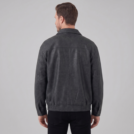Herren Lockere Passform Kragenjacke