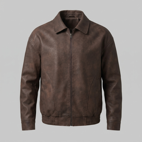 Herren Lockere Passform Kragenjacke