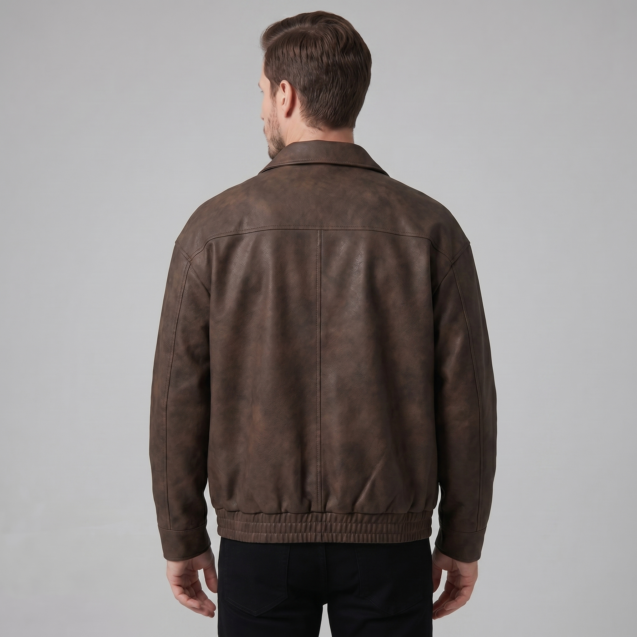 Herren Lockere Passform Kragenjacke