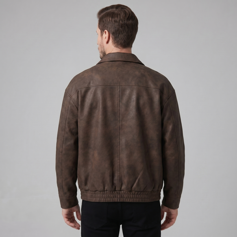 Herren Lockere Passform Kragenjacke