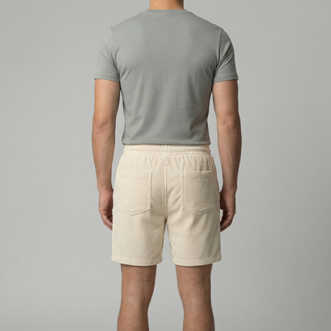 Herren Corduroy Shorts Mit Lockerer Passform