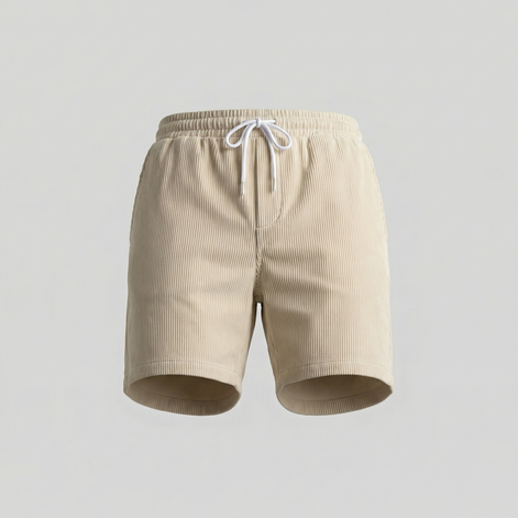 Herren Corduroy Shorts Mit Lockerer Passform