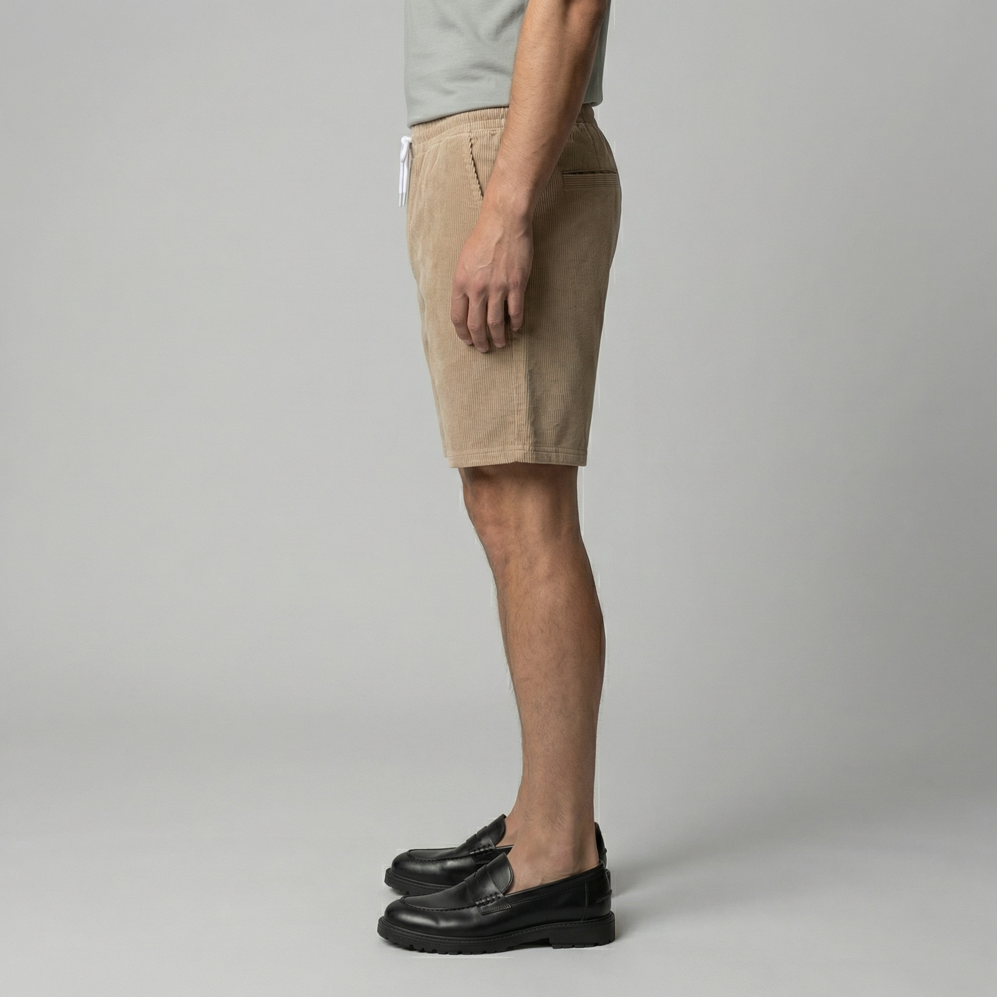 Herren Corduroy Shorts Mit Lockerer Passform