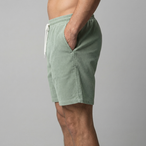 Herren Corduroy Shorts Mit Lockerer Passform