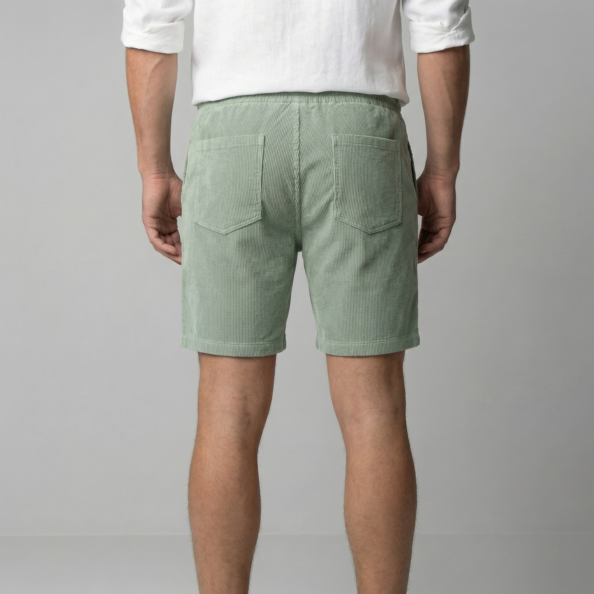 Herren Corduroy Shorts Mit Lockerer Passform