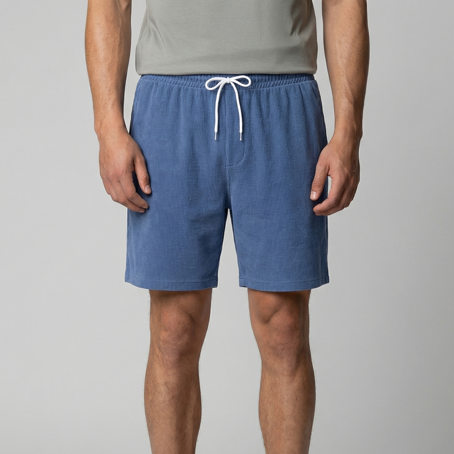 Herren Corduroy Shorts Mit Lockerer Passform