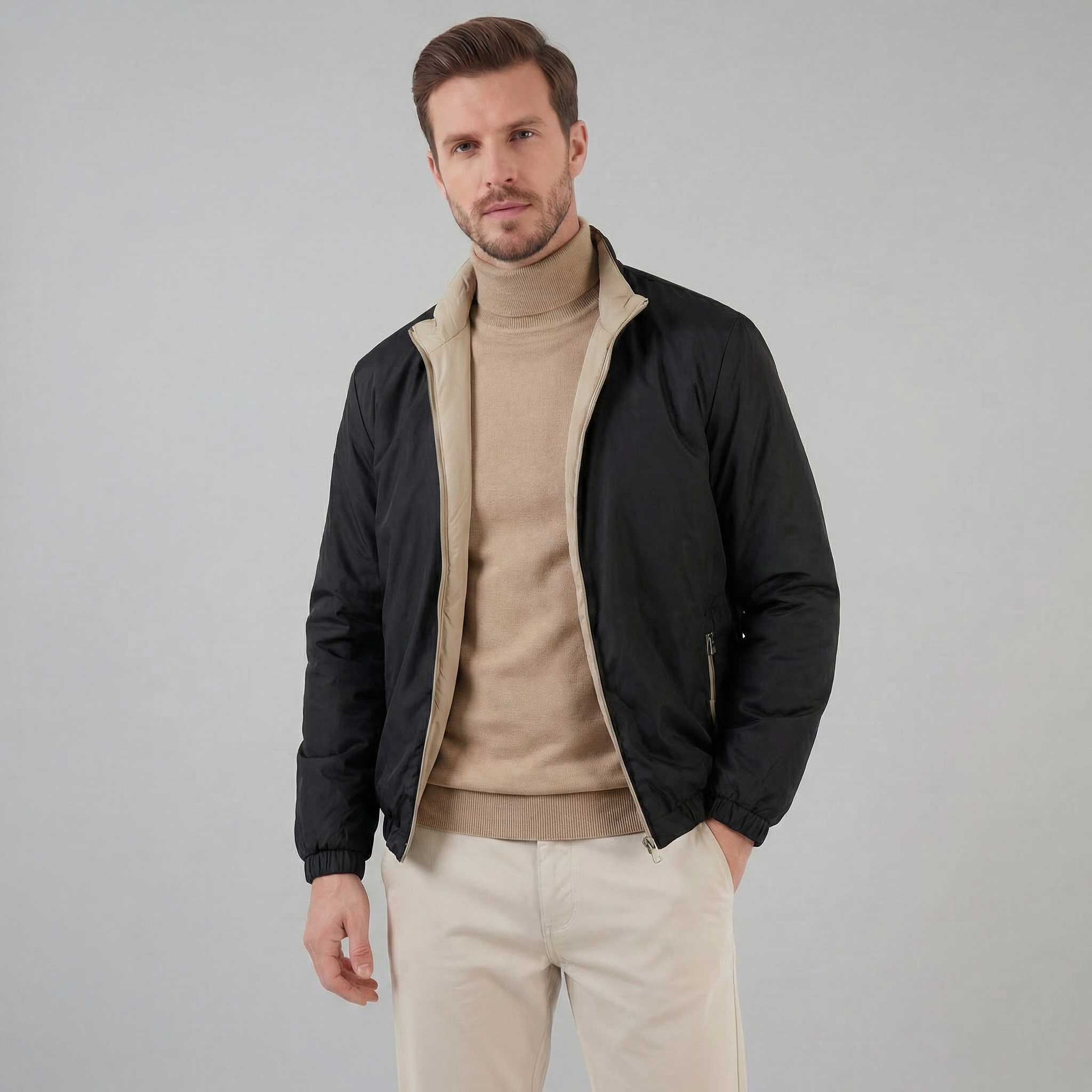 Herren Wendbare Luxusjacke