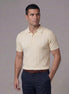 Herren Rippenstrick Polohemd