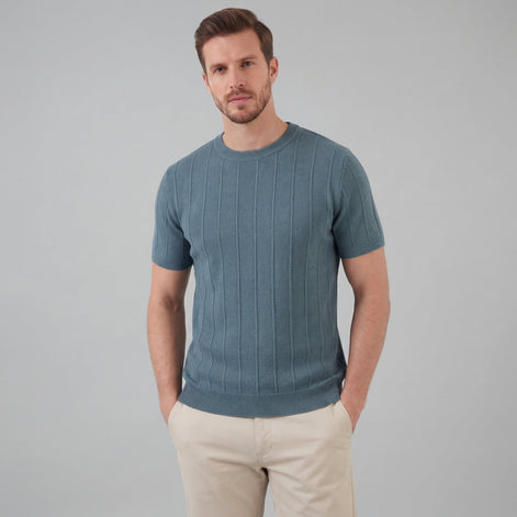 Herren Rippstrick T-Shirt