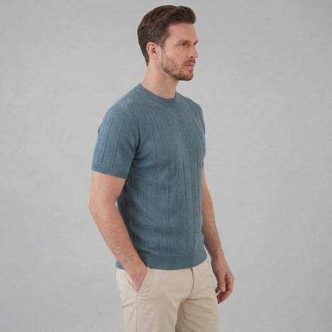 Herren Rippstrick T-Shirt