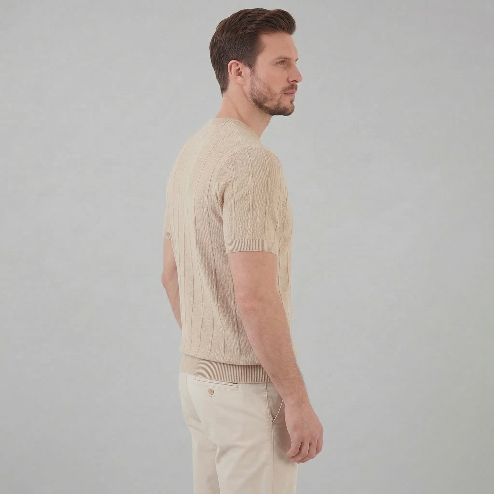 Herren Rippstrick T-Shirt