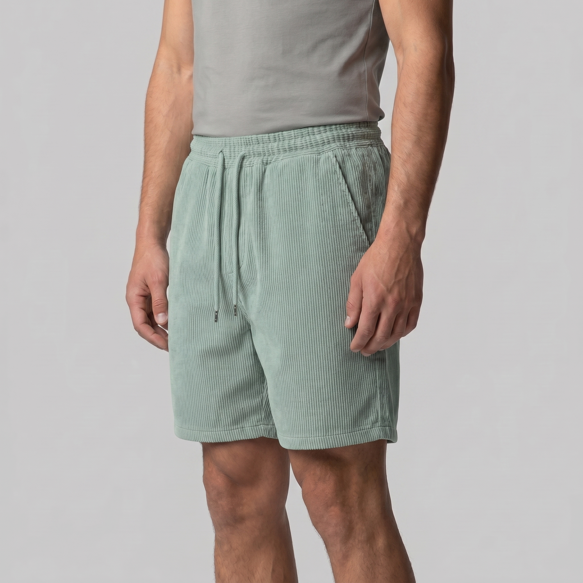 Herren Gerippte Lässige Sommer Shorts