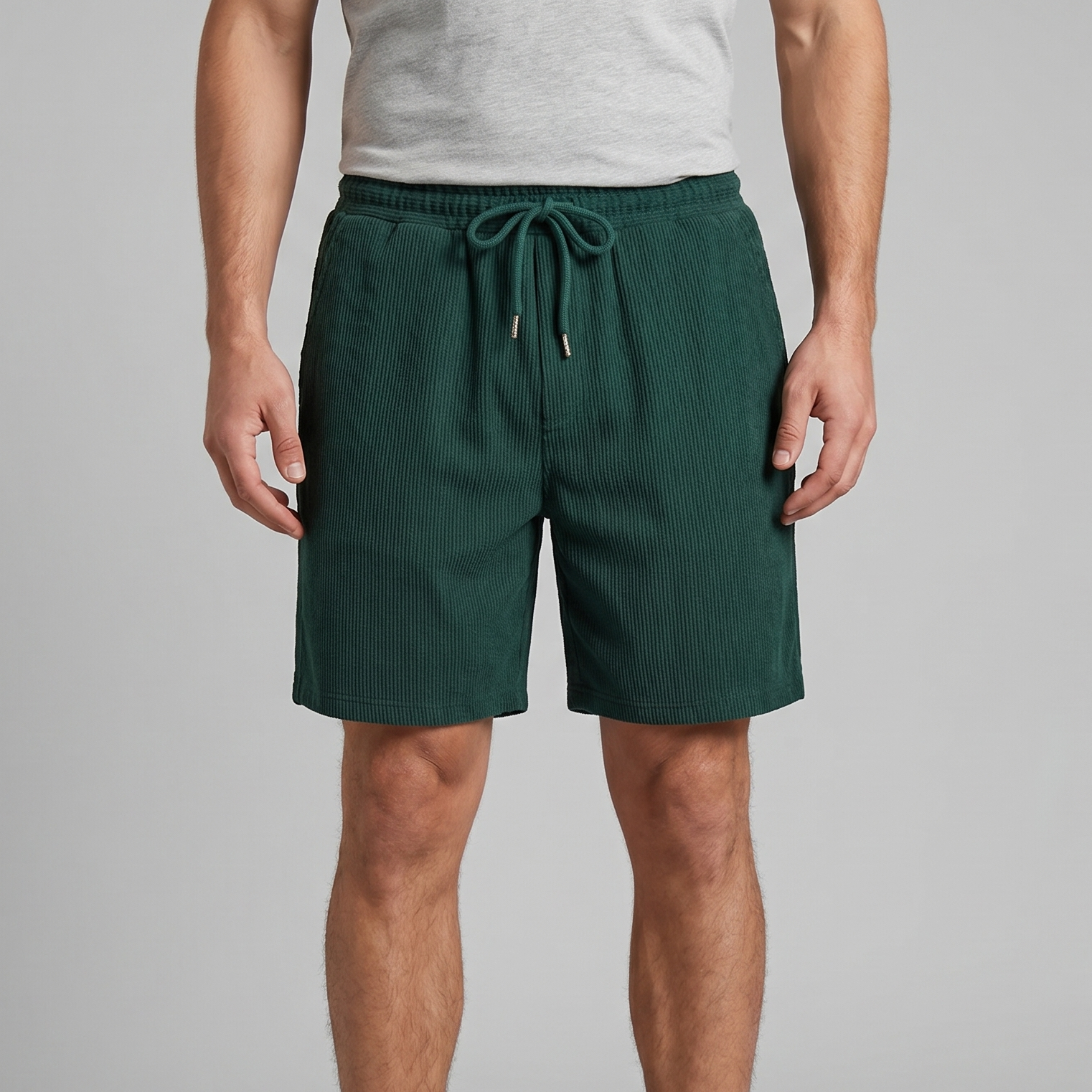 Herren Gerippte Lässige Sommer Shorts