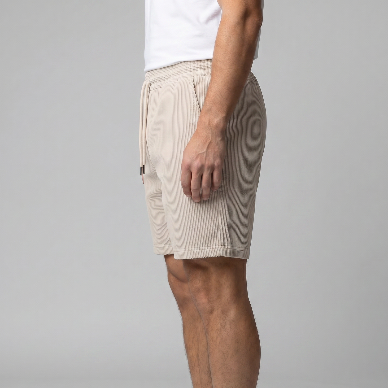 Herren Gerippte Lässige Sommer Shorts