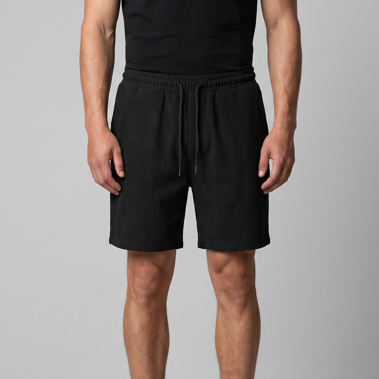 Herren Gerippte Lässige Sommer Shorts