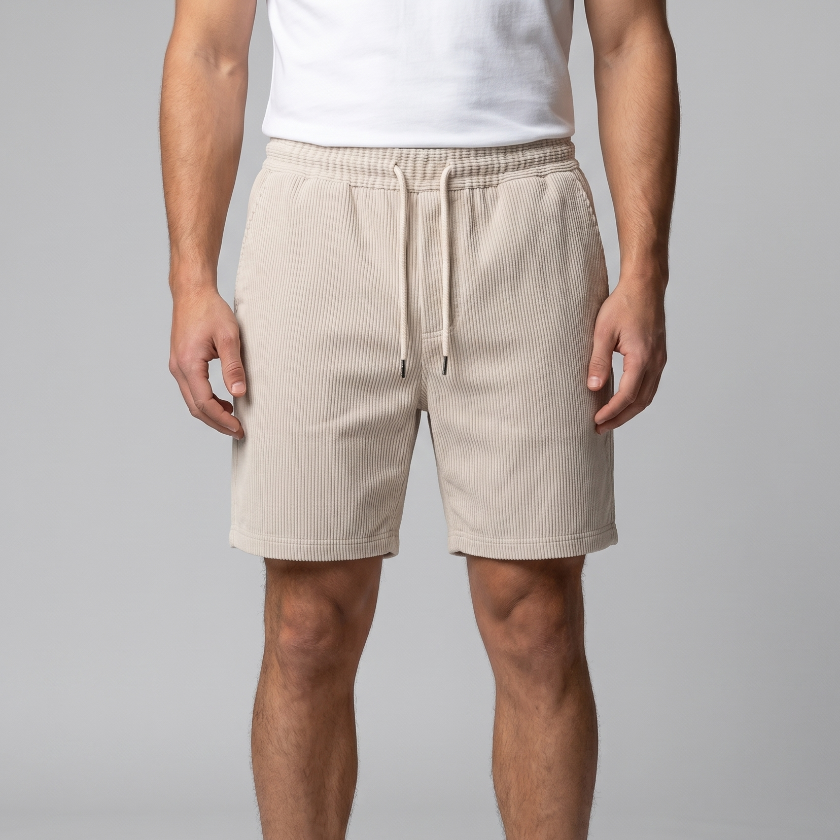 Herren Gerippte Lässige Sommer Shorts