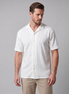 Herren Gerippter Cuban Kragen Hemd