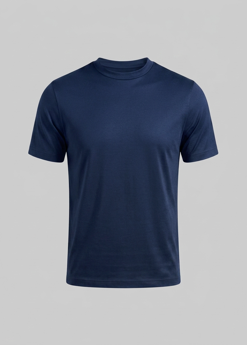 Herren Glänzendes Rundhals T-Shirt