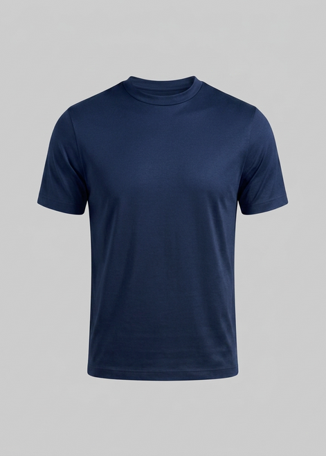 Herren Glänzendes Rundhals T-Shirt