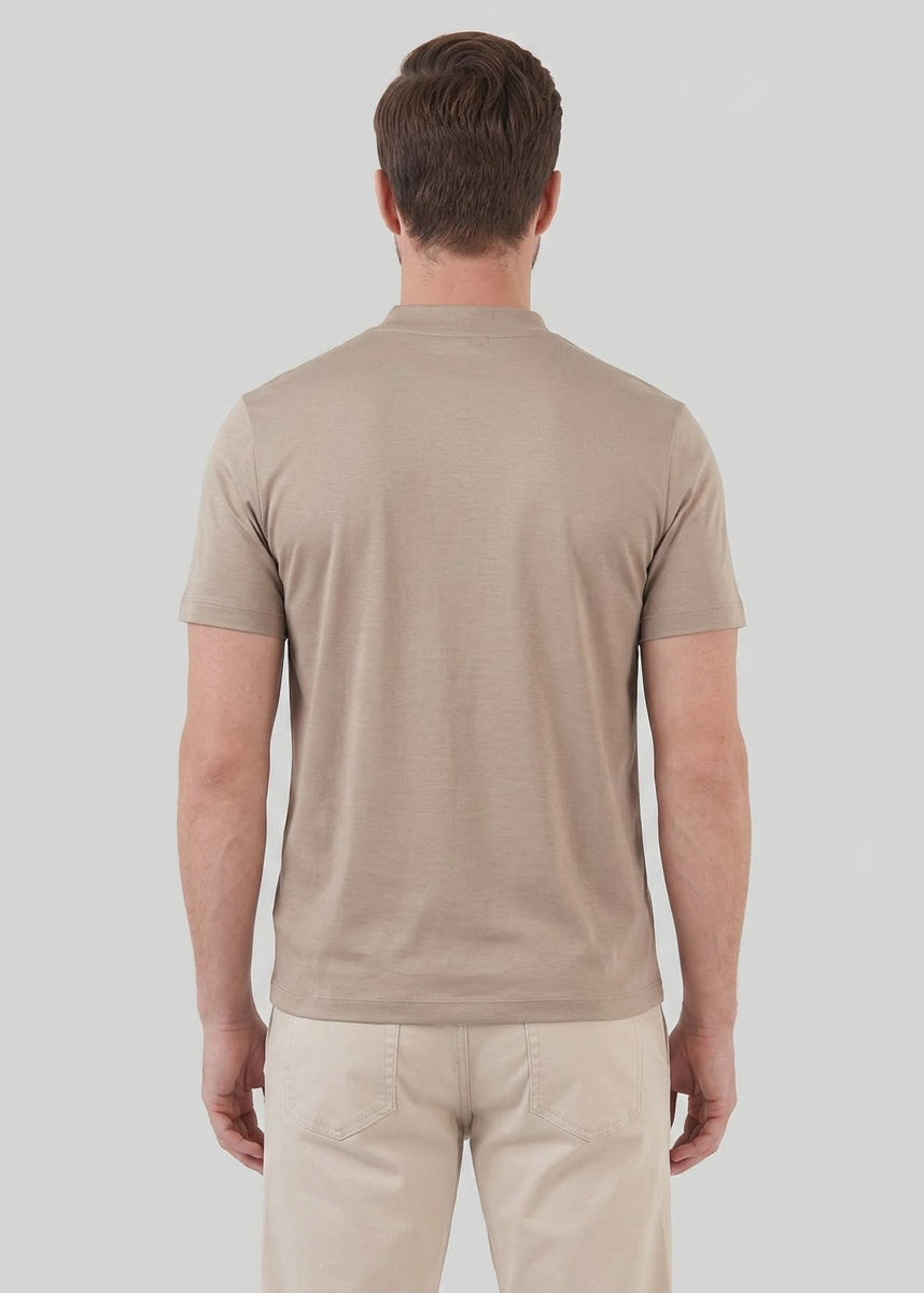 Herren Glänzendes Rundhals T-Shirt