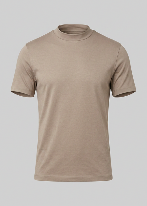 Herren Glänzendes Rundhals T-Shirt