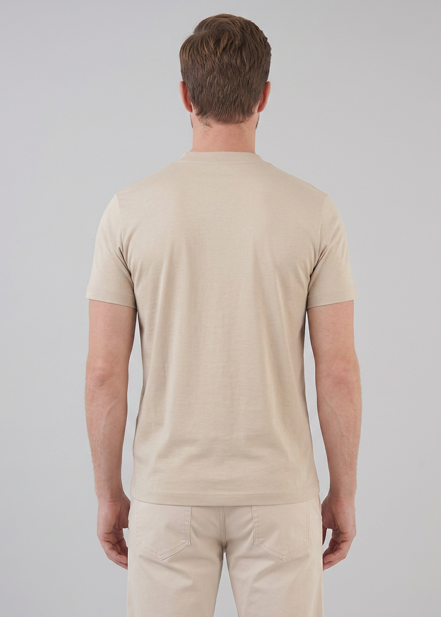 Herren Glänzendes Rundhals T-Shirt