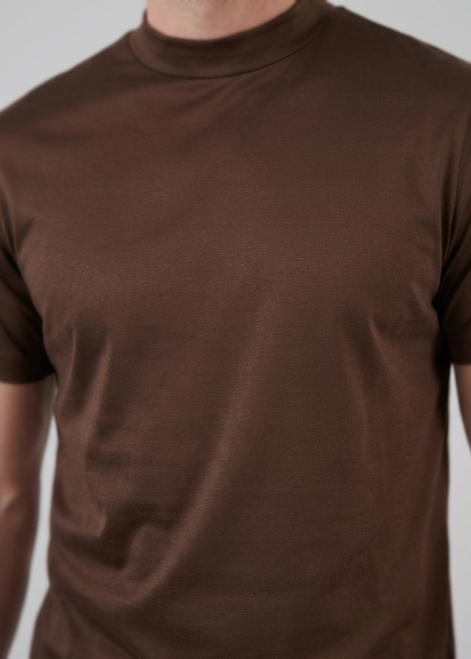 Herren Glänzendes Rundhals T-Shirt
