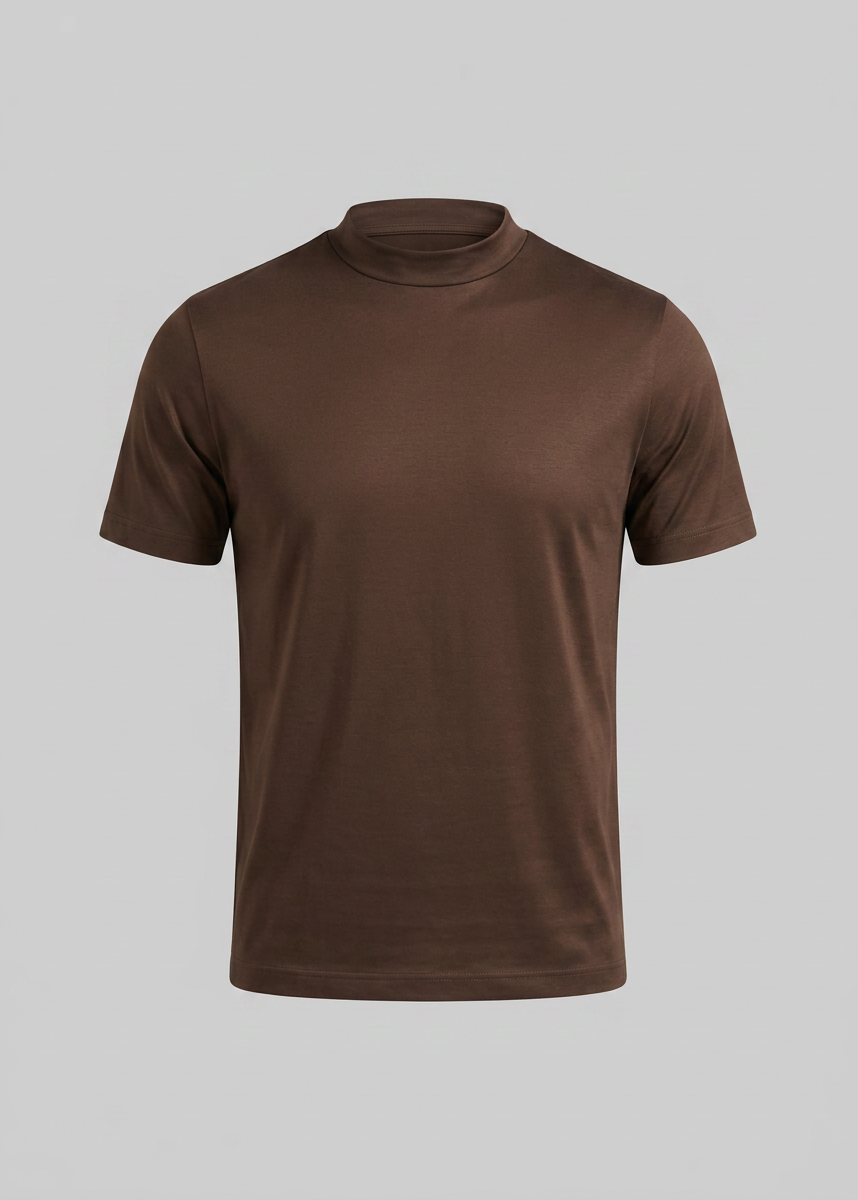 Herren Glänzendes Rundhals T-Shirt