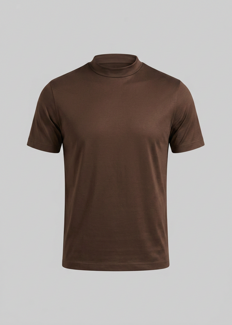 Herren Glänzendes Rundhals T-Shirt