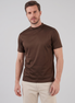 Herren Glänzendes Rundhals T-Shirt