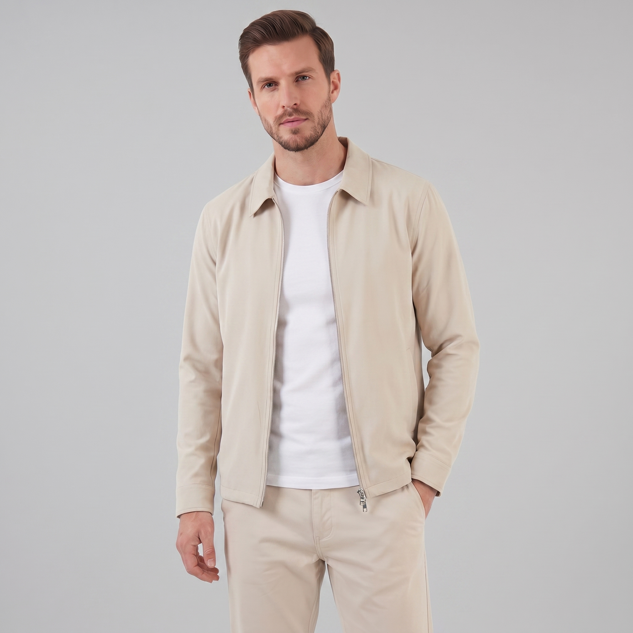 Herren Glänzende Mittfrühlingsjacke