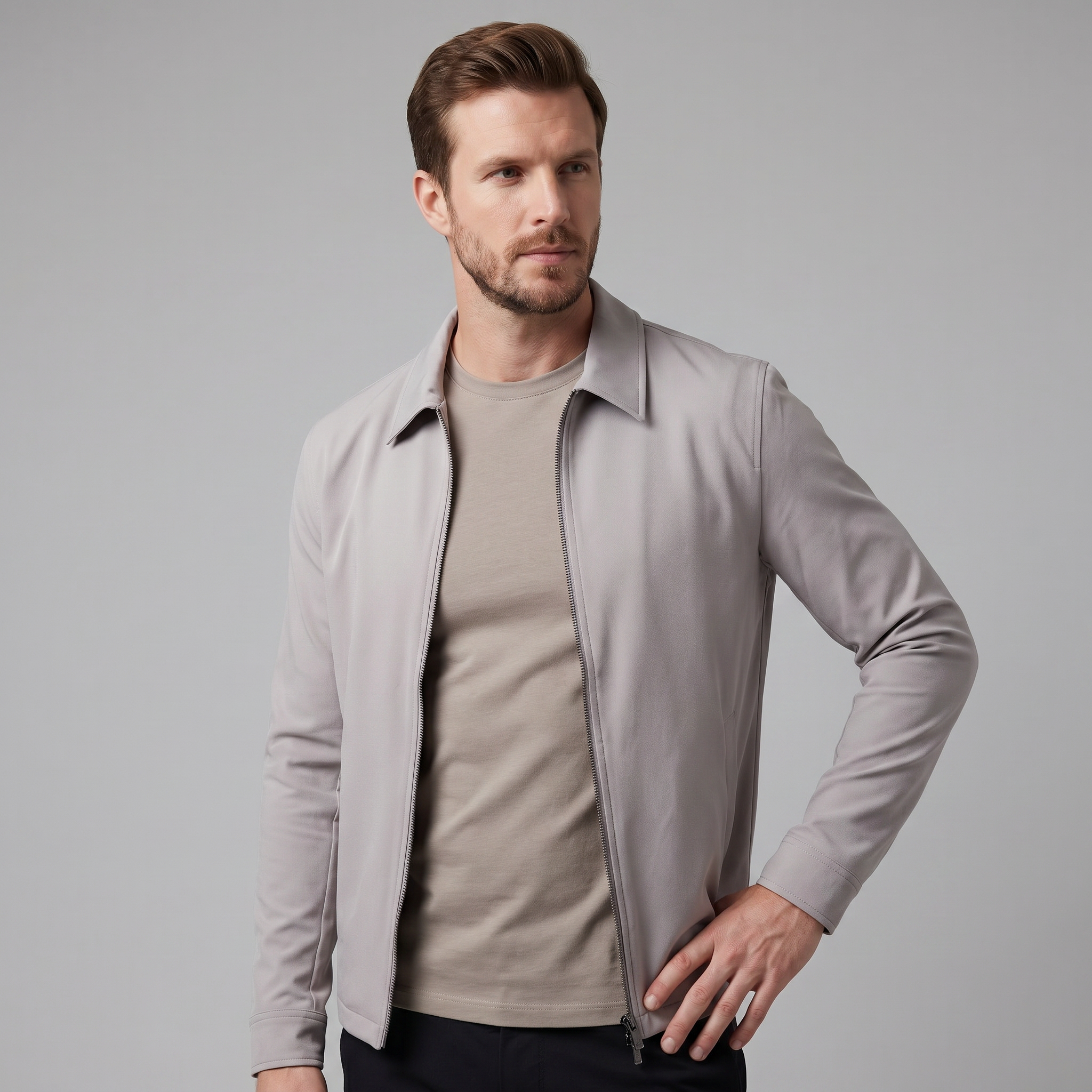 Herren Glänzende Mittfrühlingsjacke