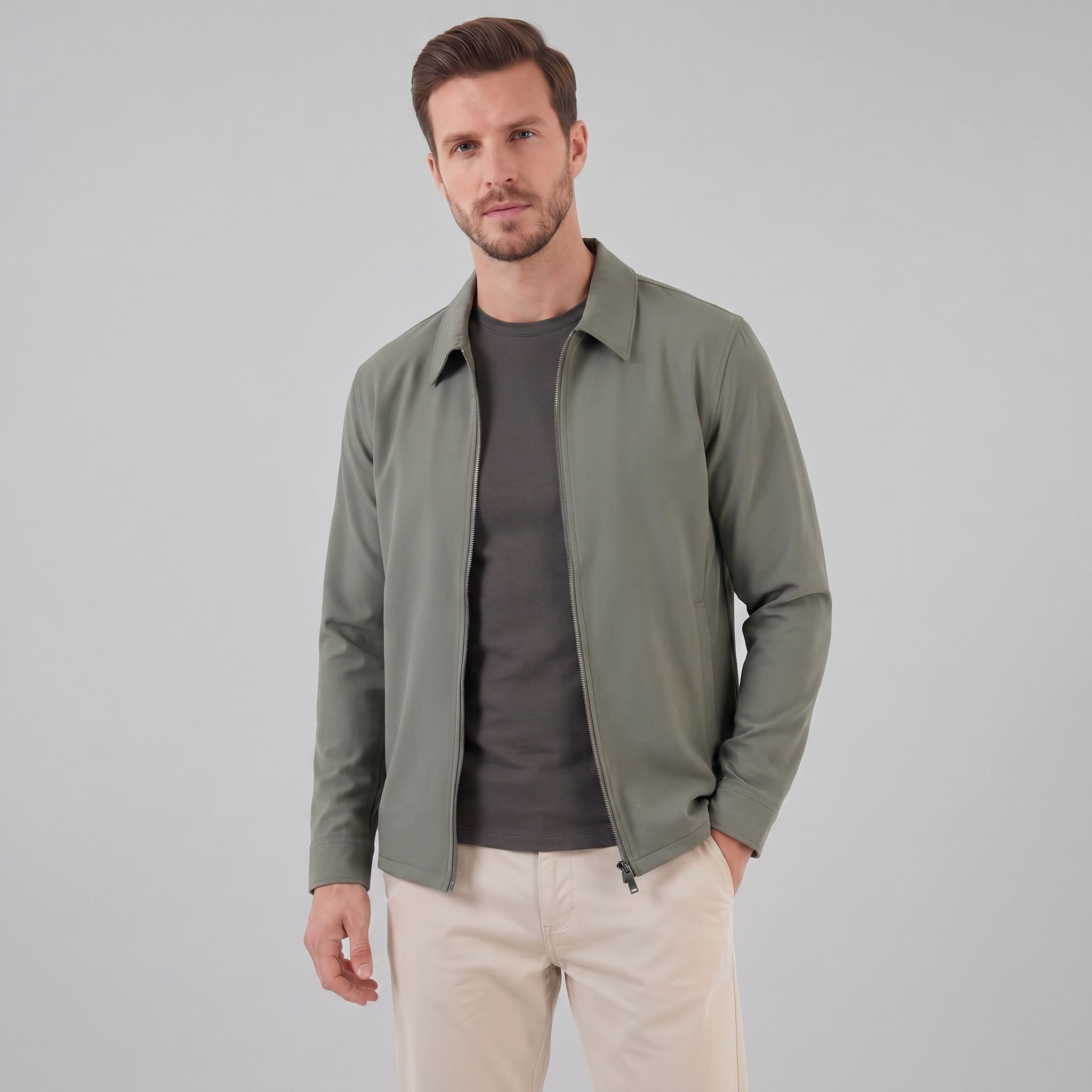 Herren Glänzende Mittfrühlingsjacke