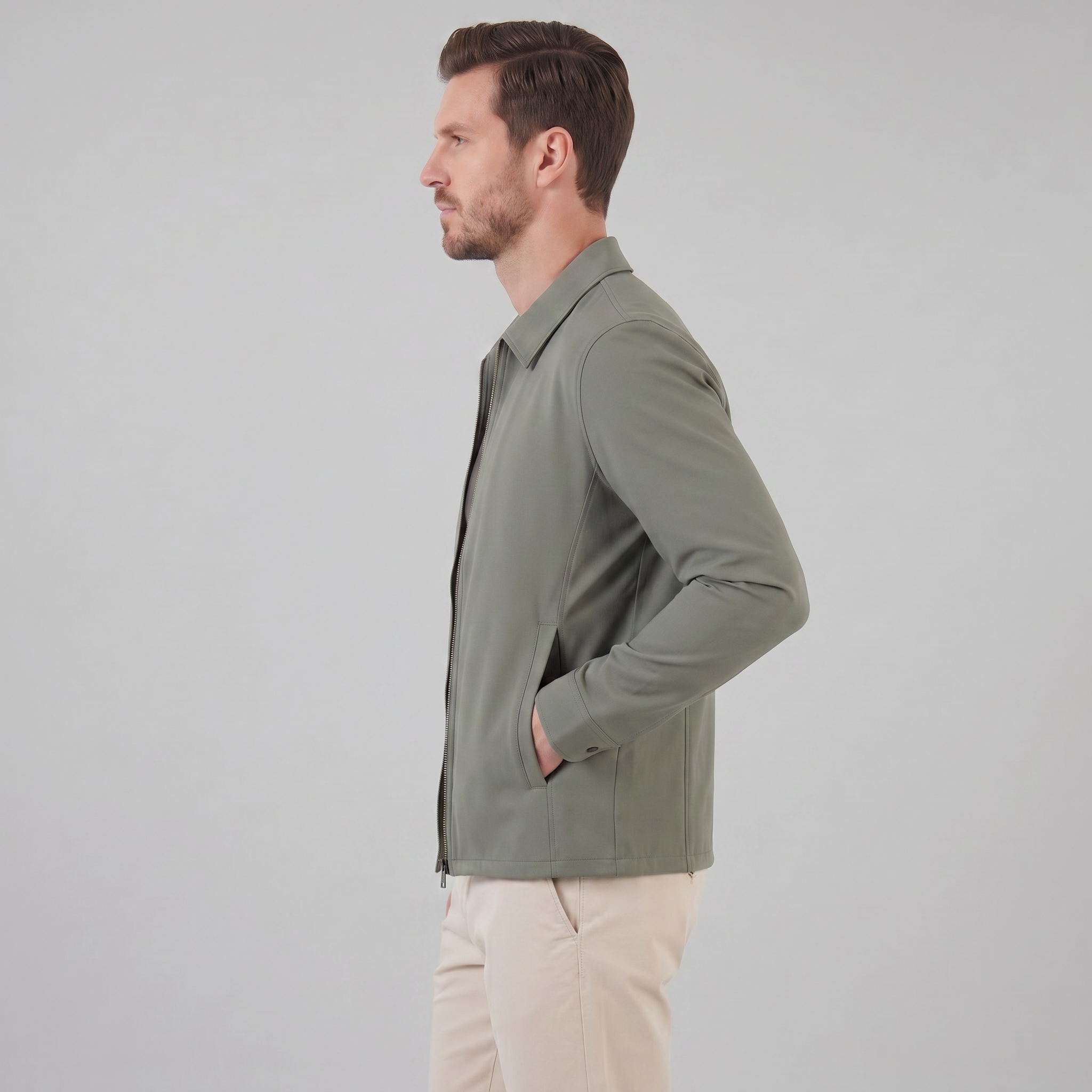 Herren Glänzende Mittfrühlingsjacke