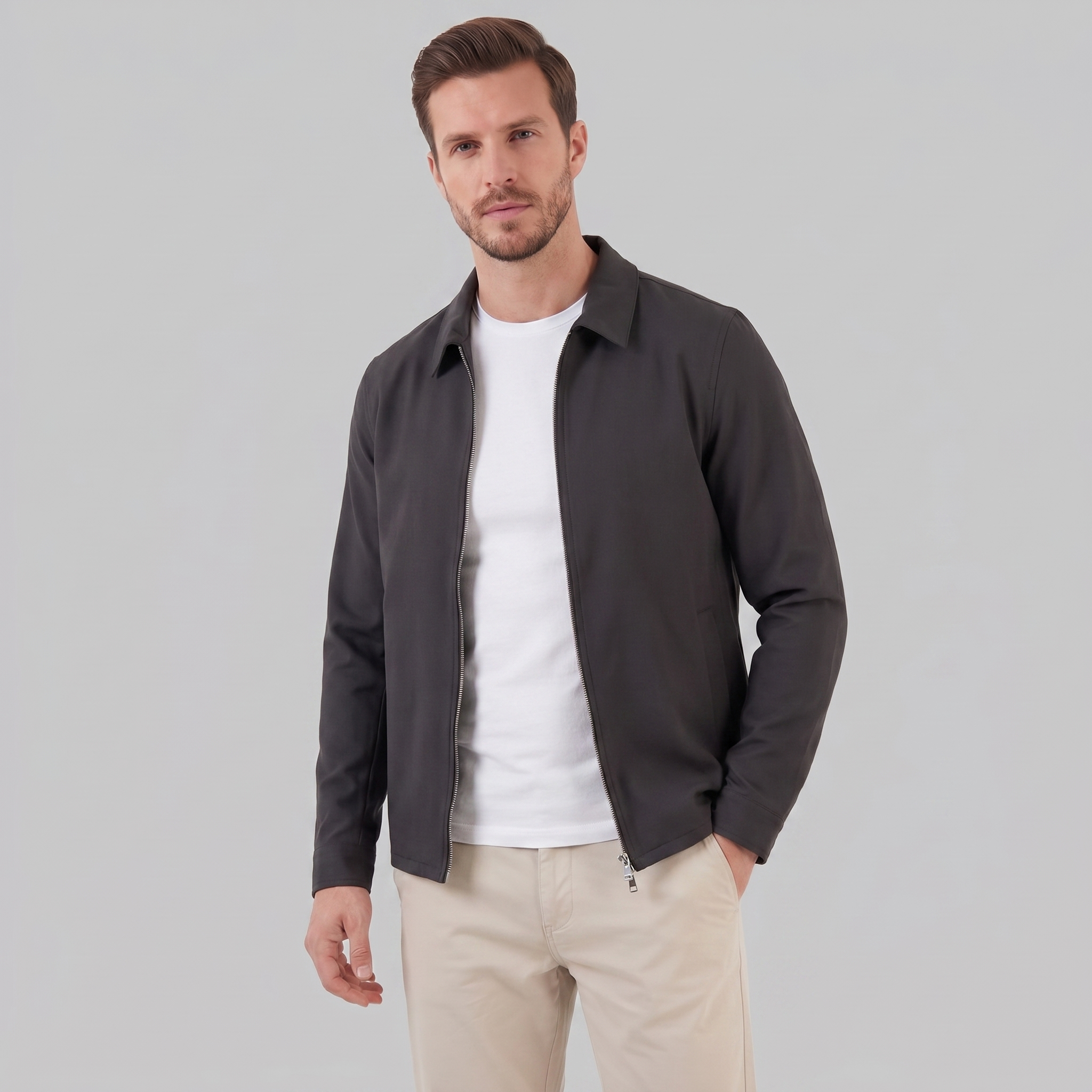 Herren Glänzende Mittfrühlingsjacke