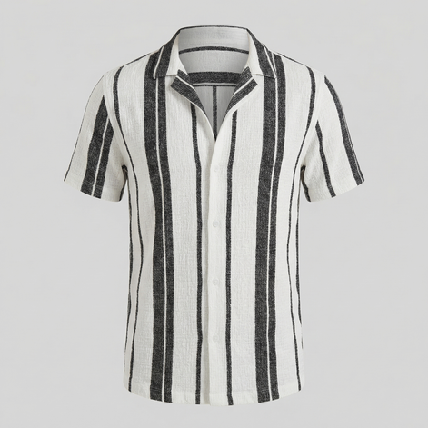 Herren Hemd Mit Button Down Kragen Kurze Ärmel